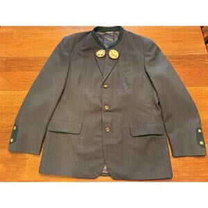 German Octoberfest Wool Jacket With Horn Buttons And Stag Decor Hirmer Munich